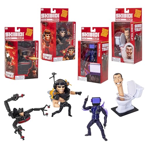 Skibidi Toilet Deluxe Figures Season 2 1380S2-4 variants to Collect - Dark TV Man Detainer Astro Toilet Beserker Skibidi Mutant Skibidi Toilet - Collectible Toy for Children 13+ Send randomly