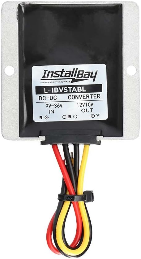 InstallBay by Metra DC Voltage Stabilizer, 10 Amp, Black, 4.72x8.11x0.55 Inches
