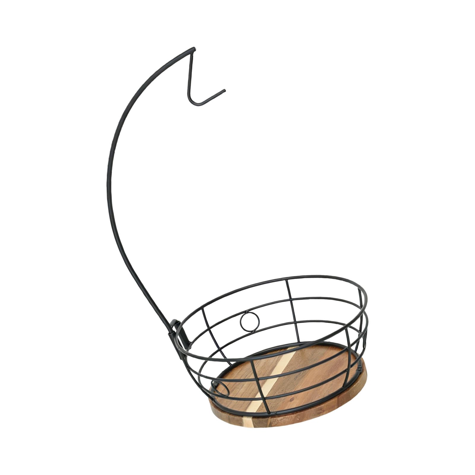 Msioytog Multifunctional Rotatable Fruit Container with Dedicated Banana Rack Ventilated Metal Frame for Optimal Air Circulation Space Saving Fruit Holder