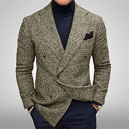 Mens Casual Suit Blazer Plus Size 2 Button Notched Lapel Jacket Coat Stylish Lightweight Business Knit Sport Coat2