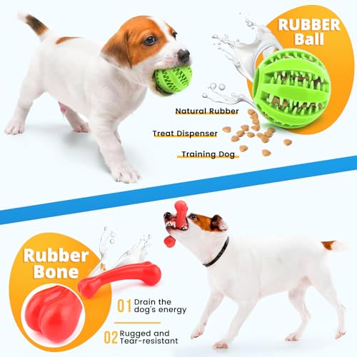 LOYEE 8 Pack Puppy Toys for Small Dogs, Luxury Dog Chew Toys with Squeaky Plush Toys, Rope Toys and Ball, Teething Toys for Puppy Supplies