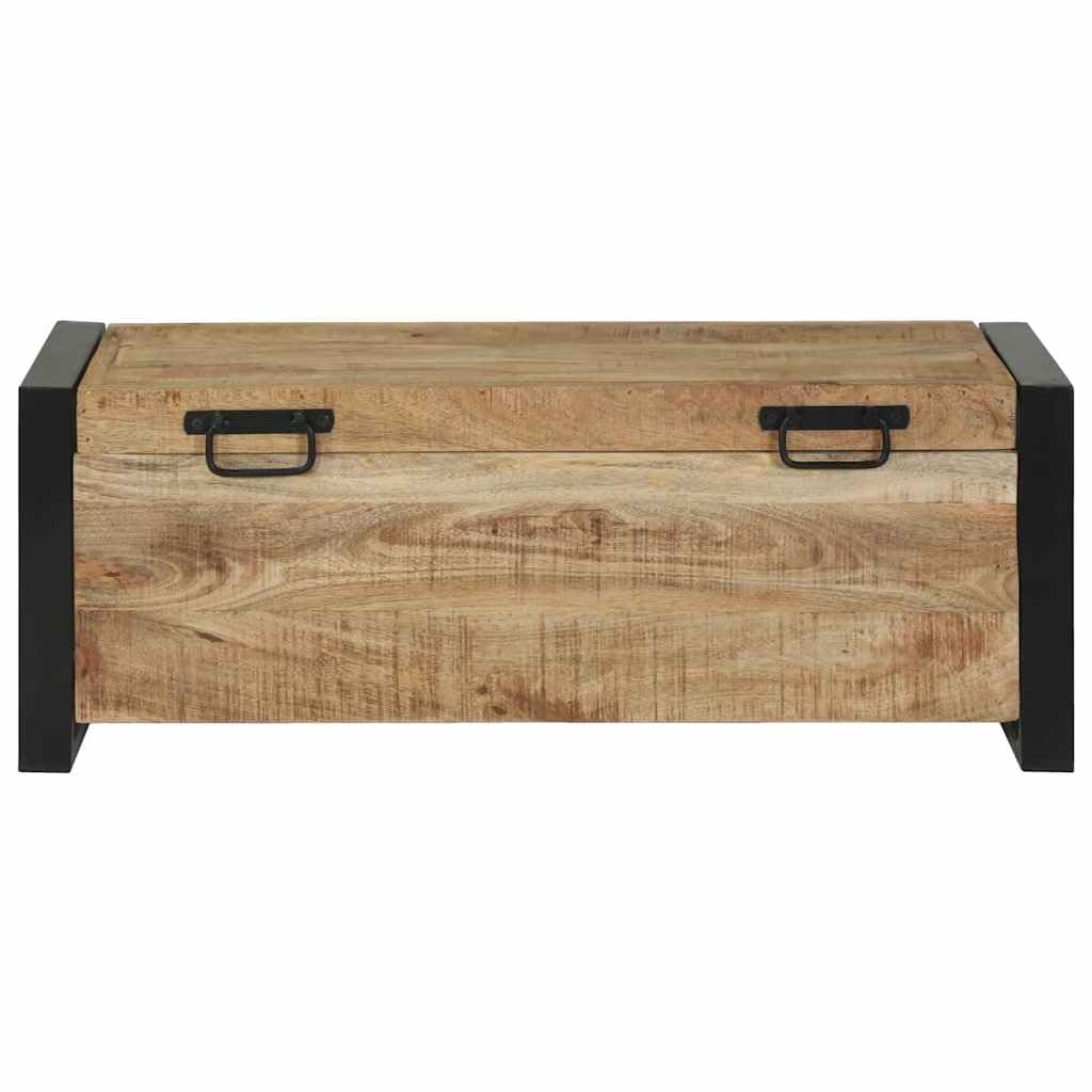 Baúl de almacenaje (80 x 30 x 30 cm, mango de madera maciza)