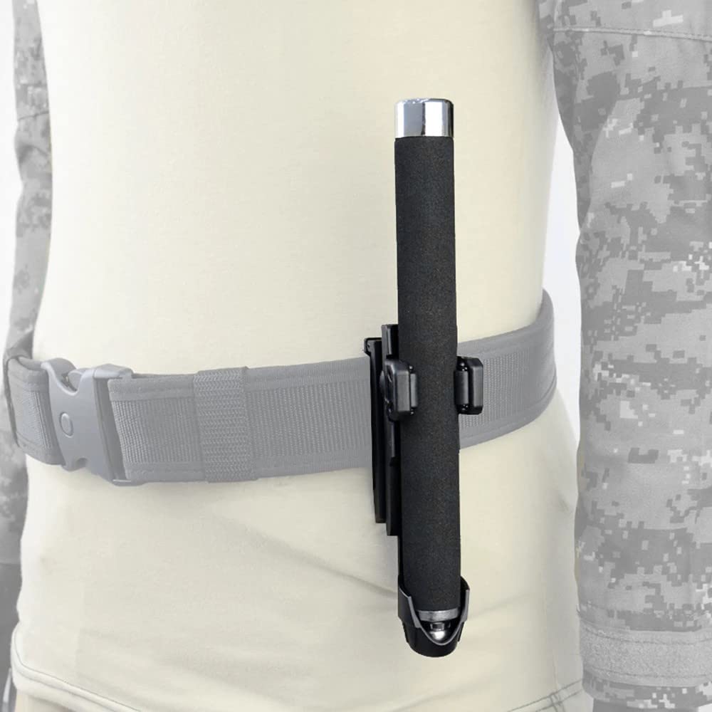 MiOYOOW SchlagstockHolster 360 Grad Gürtel Taschenlampenhalter Teleskop Schlagstockhalter für 0,98 "~ 1,14" Schlagstock