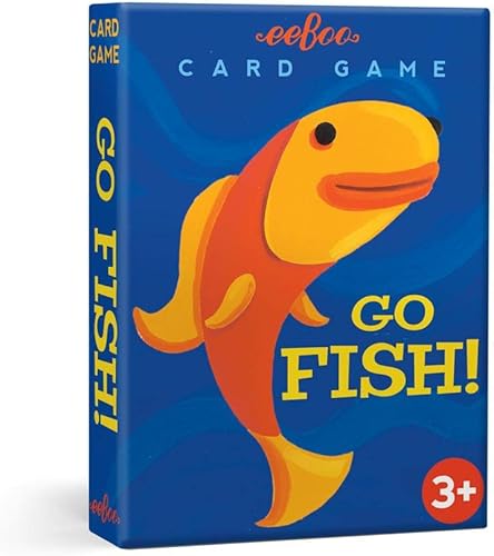 eeBoo Go Fish - Juego de cartas, las cartas son duraderas y fáciles de usar, instrucciones incluidas, aprendizaje educativo y divertido, para edades