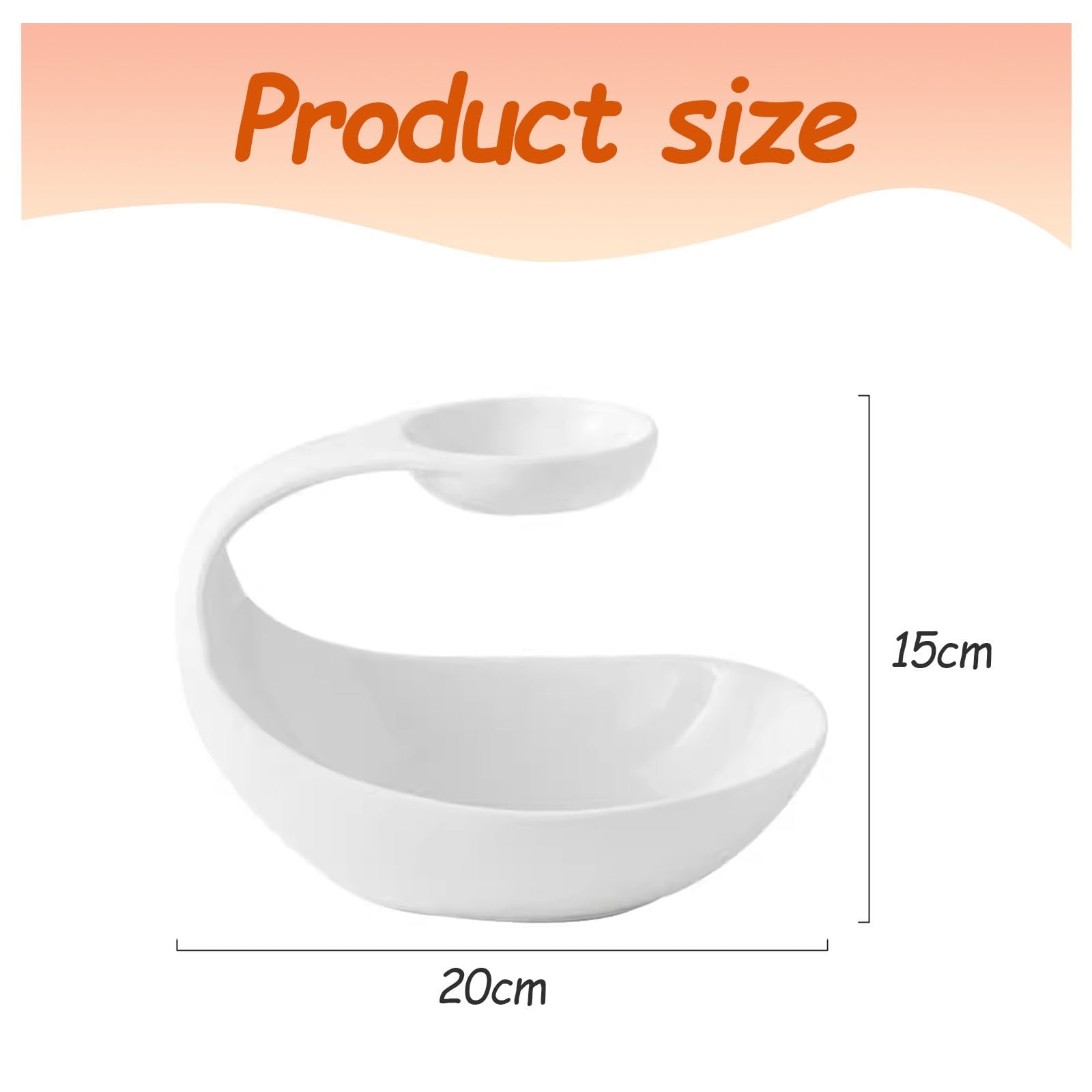 Chip- und Dip-Schüssel-Set, handgefertigte Keramik-Snackschalen mit Griffen, 2-in-1-Design für Nachos, Dessert, Vorspeisen, elegante Servierschale
