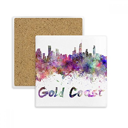Coaster Gold Coast Ghana Afrique, dessous de verre absorbant aquarelle
