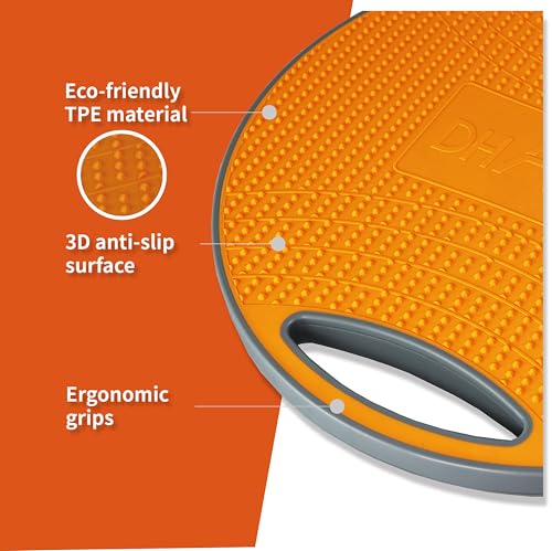 DH FitLife Balance Board, Wobble Board with Handles, Extra Large Ø 42cm, Max. 200 KG, Balance Trainer for Core, Balance & Strength Training, Fitness Balance Board for Adults - Image 4