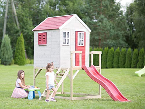 Wendi Toys Casetta M22R i Bambini Rossi Giocano a