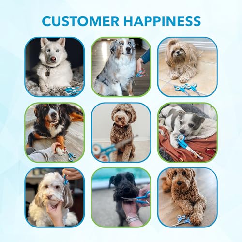 image for BOSHEL Dog Grooming Scissors for Dogs at Home (2 Pc) - Razor Sharp Sta