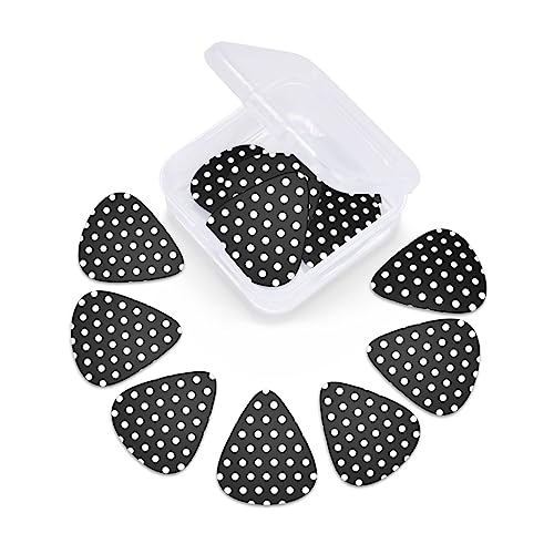 Lot de 12 médiators tendance et durables avec motif à pois blancs dans une boîte pour ukulélé guitare électrique basse - Les Beatles, Paul McCartney, John Lennon, RIngo Starr, George Harrison Lot de 12 médiators tendance et durables avec motif à pois blancs dans une boîte pour ukulélé guitare électrique basse – Image 7