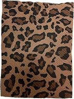 XL DreieckStrickschal Leopard Frühling Schal 100% Baumwolle Made in Italy Fashion Tuch Dreieckschal Stola Herbst Frühling Tuch Leo (Chocolate) – Ansicht 2