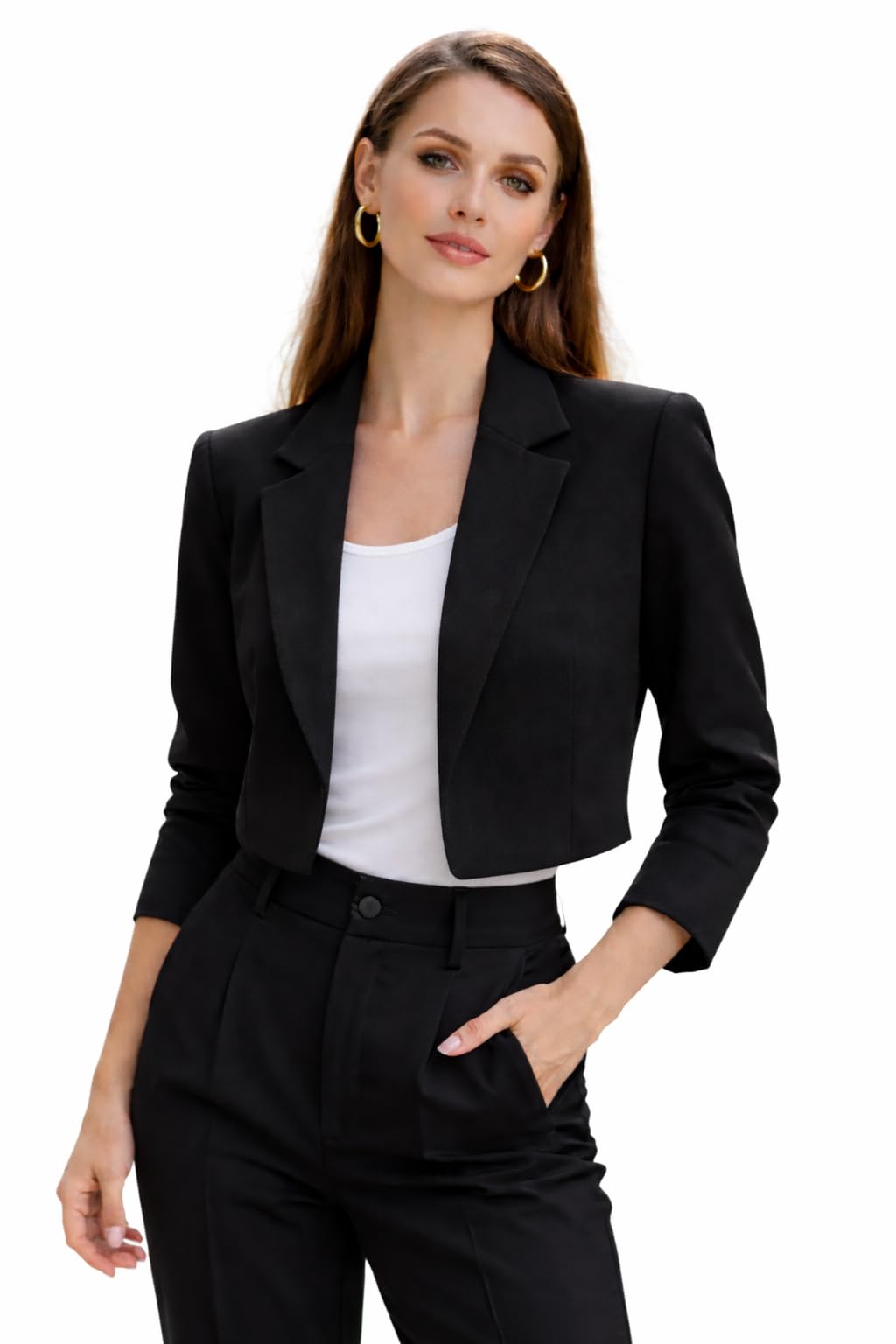 keri perry Women's Blazers | Blazer for Women | Top | Tshirt | Tops for Woman | Open Front Jacket | Lightweight Coat | Round Neck Long line Jackets | Formal | Regular Fit | Fashion-Forward | Office-picture-5