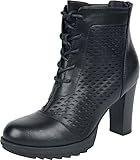 schwarze High Heels mit Rautenmuster von Black Premium by EMP