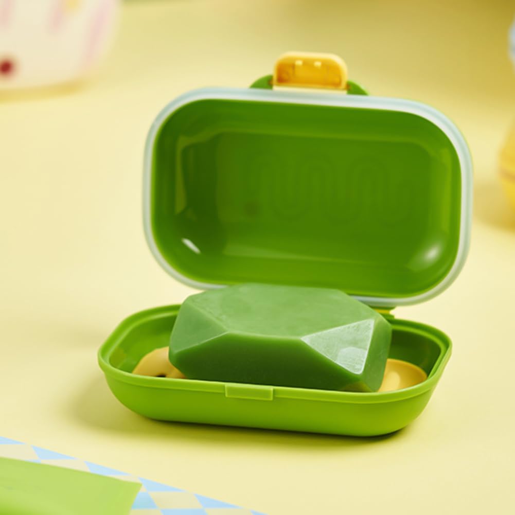 Portasapone Da Viaggio Con Vassoio Di Scarico - Confezione Da 2 Custodi In Plastica Trasparente Con Coperchio E Fibbia A Tenuta - Ideale Per Campeggio, Palestra, Casa E Dormitorio - 2