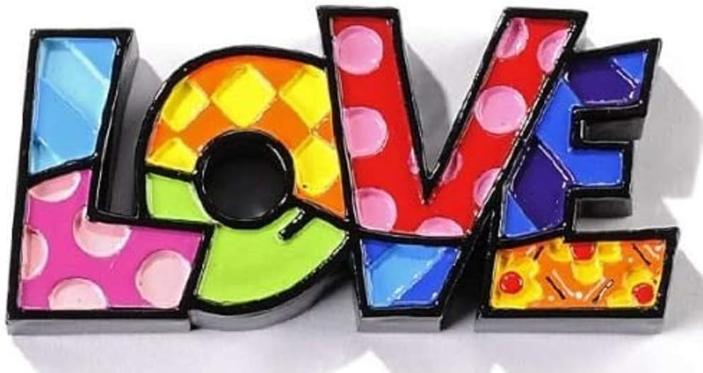 Romero Britto Miniature Love Word Pop Art