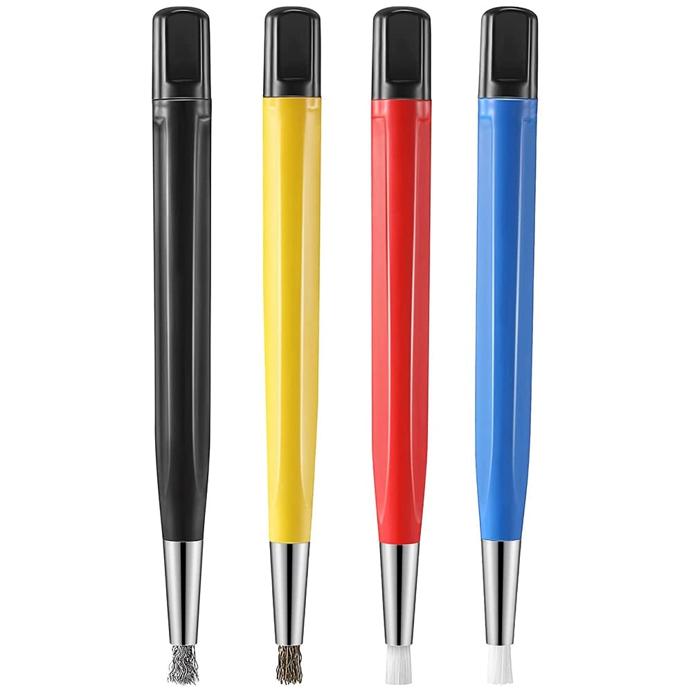 4 Teile/SäTze Rostentfernung Pinsel Stift Glasfaser/Messing//Nylon Pinsel Stift Form Uhrenteile Polieren Reinigungswerkzeug