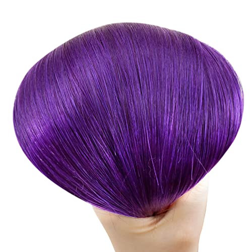 Miniatura 8 de RUNATURE Extensiones de cabello humano con punta en U, extensiones de cabello humano real, color morado, 22 pulgadas, extensiones de cabello humano