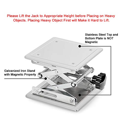 Stonylab 8 Inch X 8 Inch Lab Scissors Jack, 200 X 200 Mm
