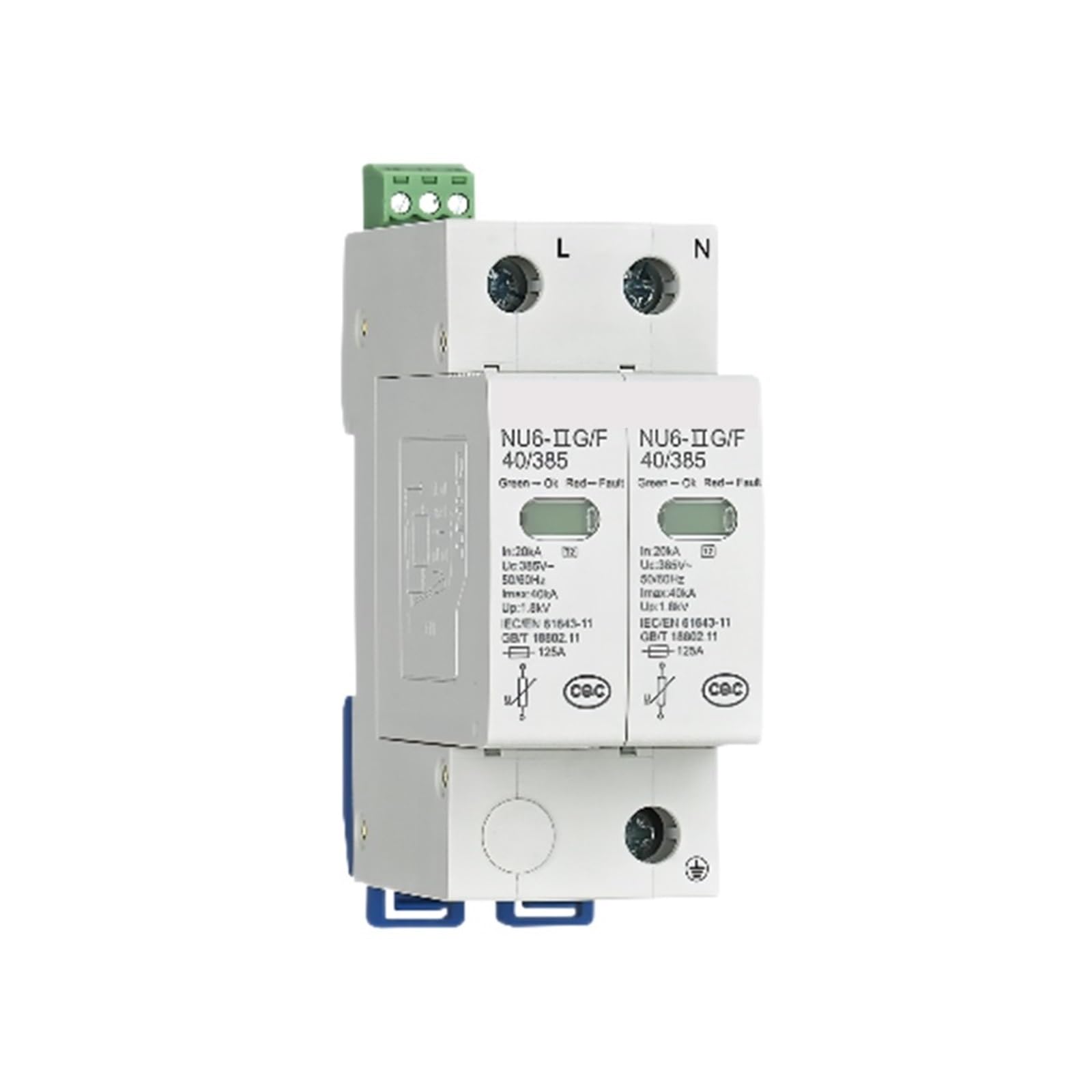 Parasurtenseur NU6 65 kA protection phase plus neutre Type 2