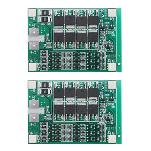 Micro Traders 2PCS Lithium Battery Protection Board 3S 40A 12V Multi-Protection BMS PCB Board with Balance Charging
