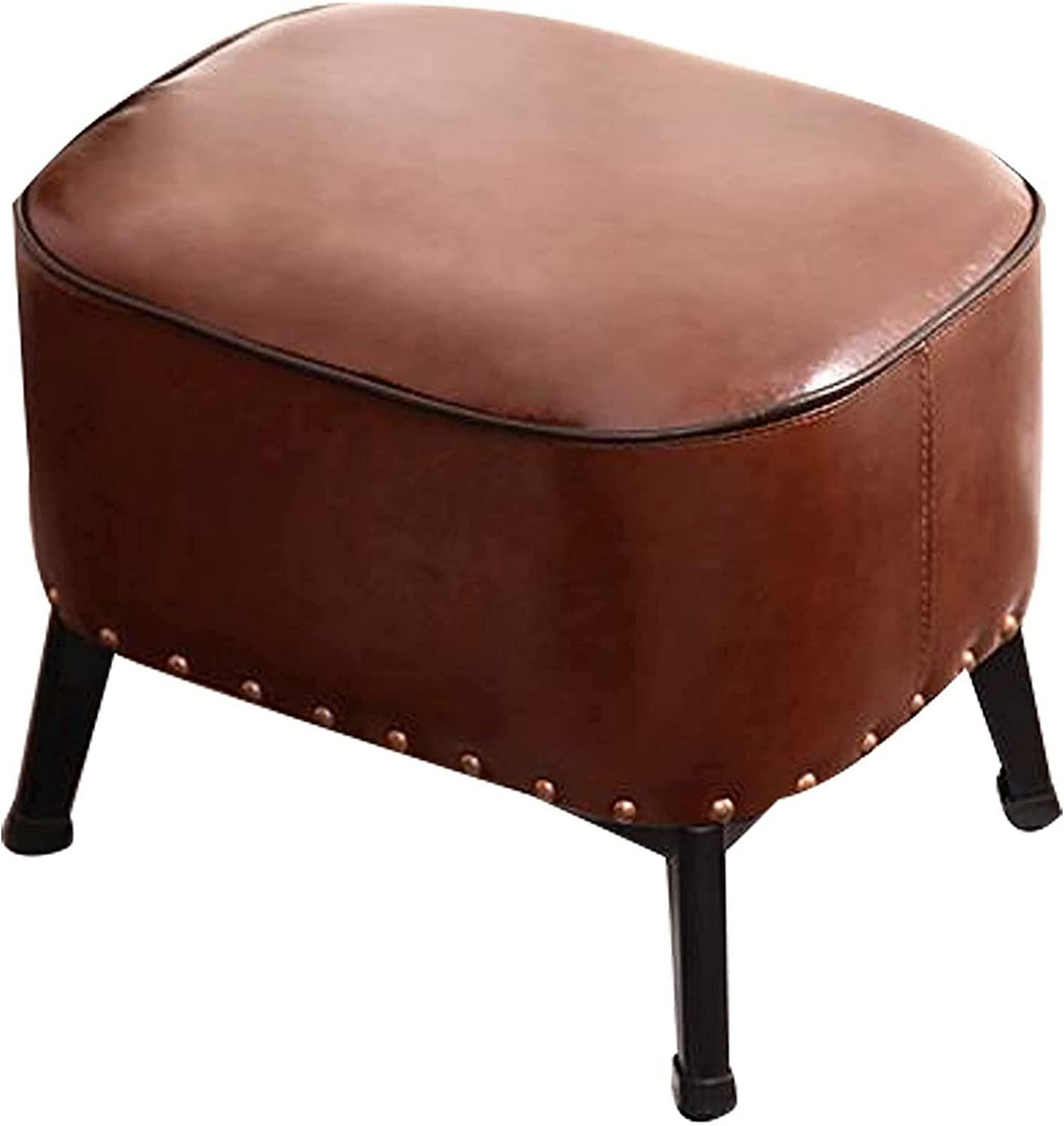 Repose-Pieds Table Basse Tabouret Salon | Petit Pouf Carré Cuir PU