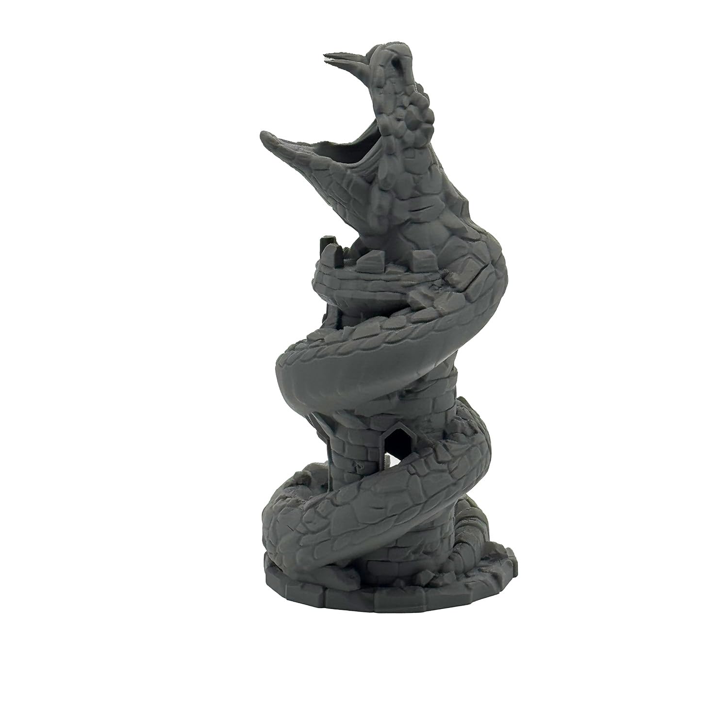 Basilisk Würfelturm für Würfel bis 25mm | DND Monster Dice Tower Made in Germany | Tabletop RPG Pen & Paper DSA Fantasy | Deko zum Bemalen | Geschenkidee Rollenspieler
