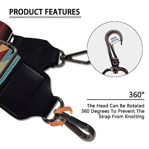Image of Jeiento Replacement Shoulder Strap,2 Piece Set Guitar Style Handbag Crossbody Strap Adjustable Guitar Straps for Women Girls