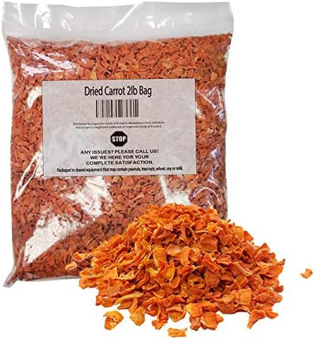 Dried Carrots 2 Pounds Bulk-Heat Sealed in a Poly Bag-Dehydrated Dried Vegetables