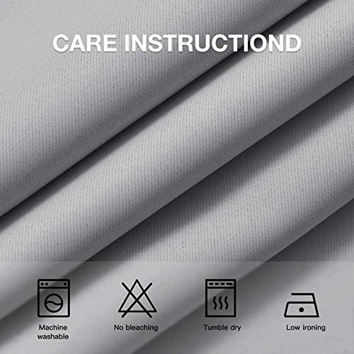 Image of COSVIYA Grommet Room Darkening Light Grey Curtains 84 inch Long for Bedroom | Light Blocking Insulated Thermal Curtains for Living Room, Blackout Thick Polyester Window Drapes,52x84 inches, 2 Panels
