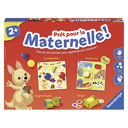 Ravensburger - Jeu Educatif - Prêt pour la maternelle ! - Coffret complet éducatif - 20 activités - Préparation Programme Maternelle - Ravensburger - Dès 2 ans - 24115