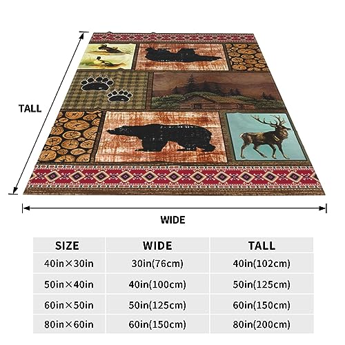 Vintagehuntingdeerbearfleecethrowblanketanimalsoftflannelplushlightweightwarmcozyblanketforbedcouchsofatravel60x50  Urban Country Home Decor Vintage hunting deer bear fleece throw blanket animal soft flannel plush lightweight warm cozy blanket for bed couch sofa travel 60x50  urban country home decor