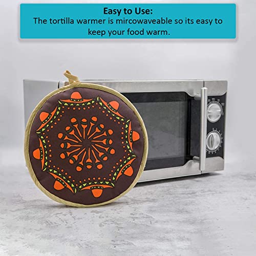 Tortilla Warmers / Server Two Sided – Double Print Protected And Microwaveable –Keeps Food Warm Up To One Hour Perfect For Picnics Parties Corn , Vegetables ,Beans & Flour. (A32) #TOP4