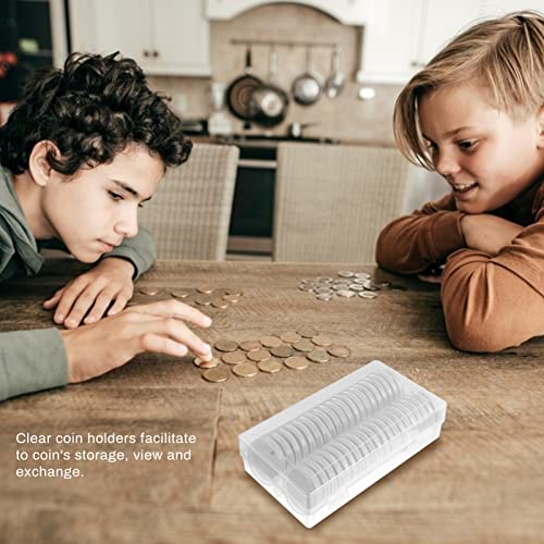 Set de 40 cápsulas plásticas para monedas con caja miniatura 3