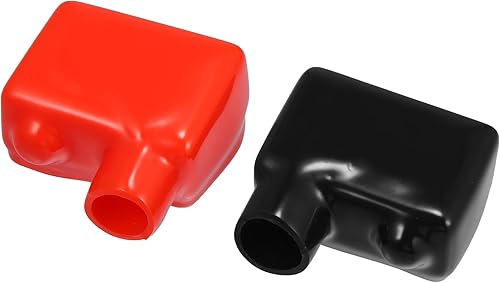 1 par de cubiertas de aislamiento de terminales de batería, 0.669 in, 0.67 pulgadas, tapa de poste de batería de automóvil, universal para