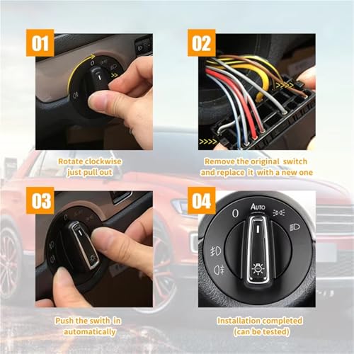 Interruptor luz faros Skoda Octavia 3 MK3 5E Scout 2013-2019 automático 4