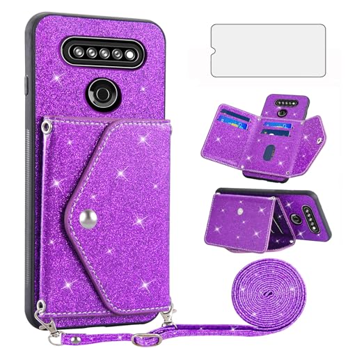 Protection LG K51 anti-choc étui portefeuille bandoulière résistant contre les rayures