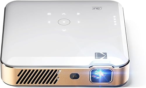 Kodak Luma 500 Mini proyector | Proyector portátil Full HD de 1080p para exteriores con Wi-Fi, Bluetooth, HDMI y USB, sistema operativo Google TV