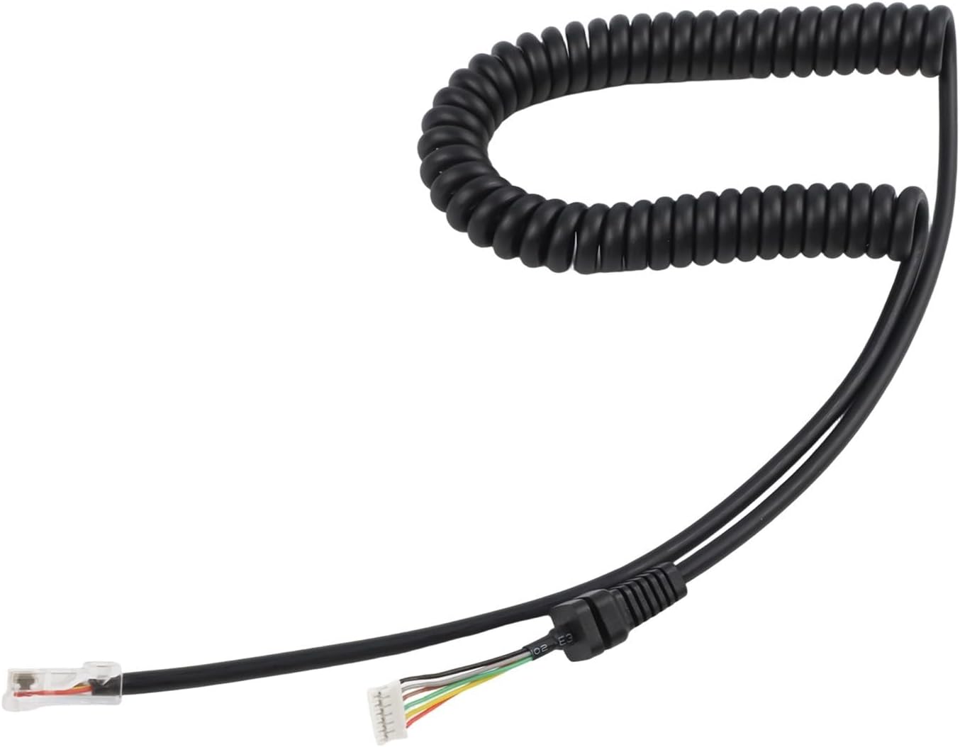 Coiled Microphone Cable for Yaesu FT-7800 8800 8900 1807 1802 Radios with ABS Material and 150cm Maximum Stretch for Use