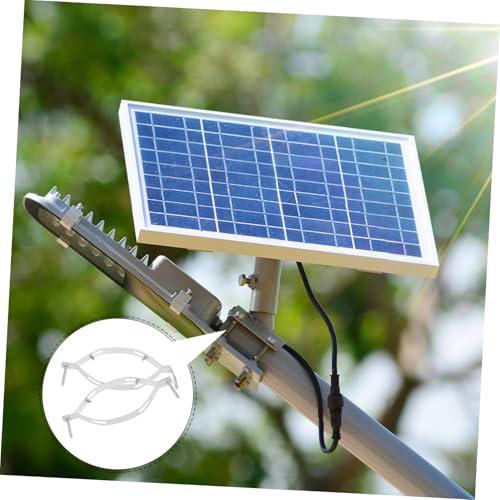 Alumbrado público exterior brazo extensor soporte poste de luz solar kit de hierro 4