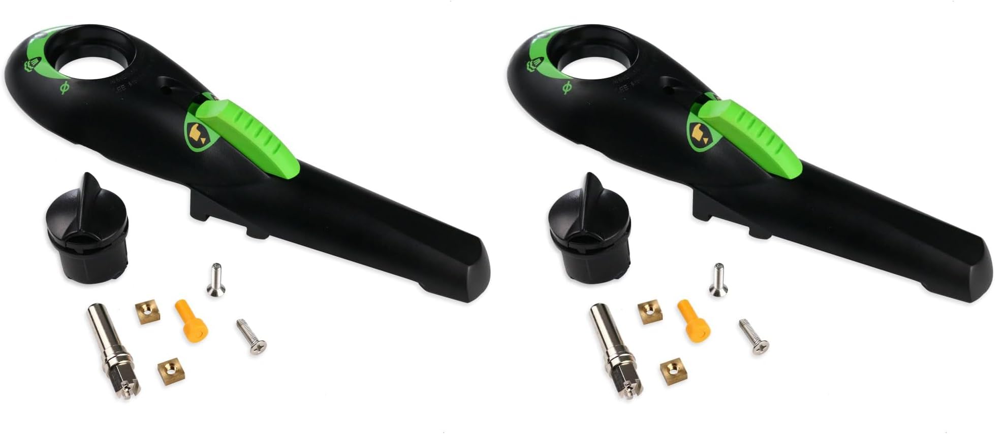 Anakel Home Poignée Supérieure de Rechange Compatible avec Autocuiseur Fagor Rapid Express 99 | Métrique 6 mm, Bouton Poussoir Vert | Poignée Complète (Lot de 2)