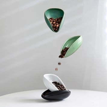 watchget Coffee Beans Dosing Cup Coffee Dosing Tray Ceramic Dosing Container Loose Leaf Tea Container Single Dose Measuring Tray Dark Green
