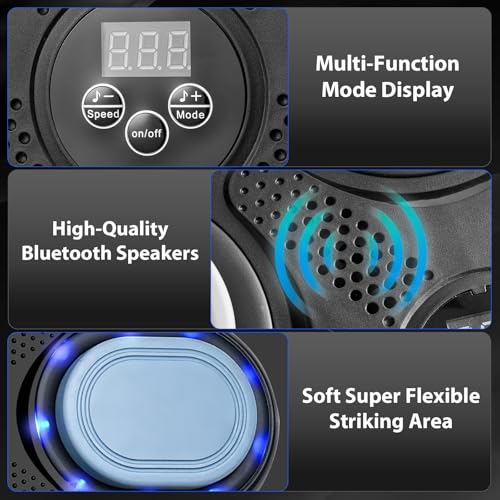 Smart Music Boxing Machine for Adults and Kids, Training Machine with LED Electronic Wall Mounted, Home Indoor Workout Equipment with Premium Boxing Gloves - Image 5