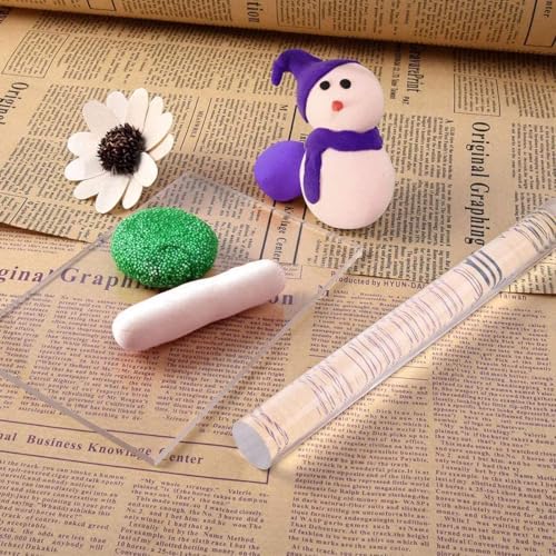 Image of ikis Acrylic Clay Rollers 8 inch with Acrylic Sheet 4 x 6 inch