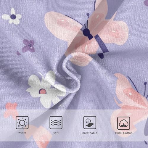 Wusikd Butterflies Flowers Boys' Underwear Cotton Purple Daisy Boys Briefs Soft Toddler Underwear 2T3