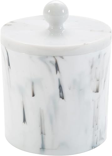 Miniatura 2 de Simplify Q-Tip y soporte de algodón  Dimensiones 3.74 x 3.74 x 4.33 pulgadas  2 compartimentos  Ideal para baño  Vanidad  Cómoda  Duradero  Ligero