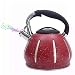 Bollitore Fischiante Bollitore da tè ad fischio rosso 3L, bollitore di caffè in acciaio inox bollitore bollitore bollente con fischio teiera grande capacità per stufa a gas tutto piano cottura Bollito