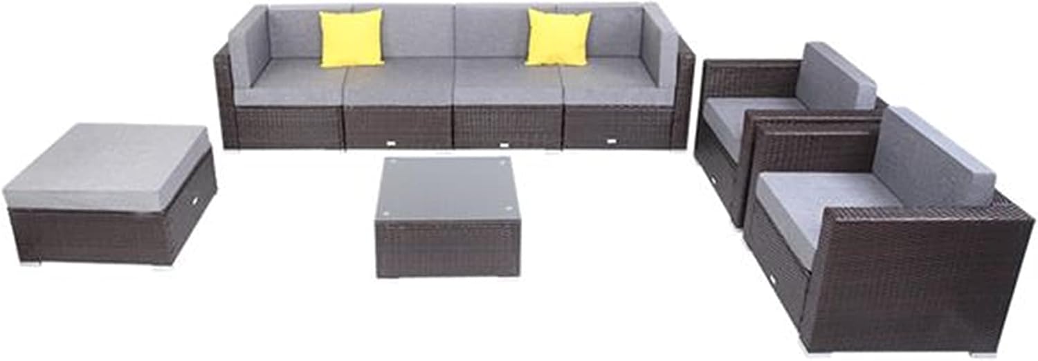 PE Wicker Rattan Corner Sofa Set Patio Furniture in Stock for The Outdoors and
