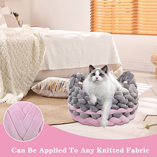 Chunky Yarn For Arm Knitting, Giant Soft Fleece Yarn Bulky Yarn For Throw Blanket Pillow For Weave Craft Crochet, Diy Sofa Bed Blanket Pillow Pet Bed And Bed Fence (Pink-(2.2Lbs)) #TOP4