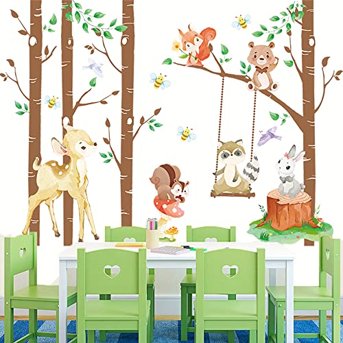Vinilos Decorativos Woodland Animals para Habitaciones Infantiles