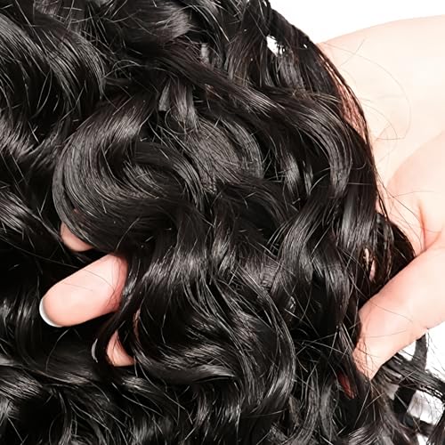 Czrleaty 03 Brazilian Water Wave 5Bundles(50G/Bundle) With 4X4 Lace Closure Wet And Wavy Bundles With Closure Deep Curly Human Hair Bundles thumb #4
